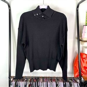 Vintage Nils Black Turtleneck Ski Knit Sweater